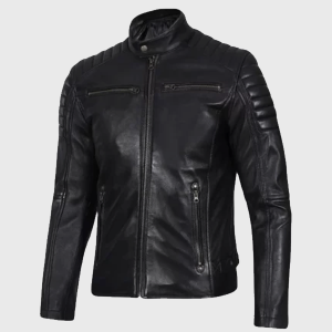 Men’s Black Cafe Racer Jacket