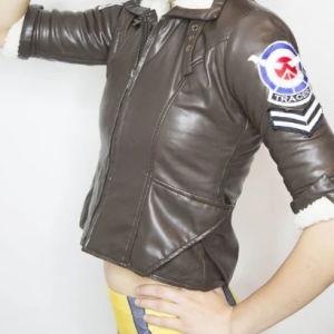 Women's Tracer Cropped Leather Jacket with Sleek Design