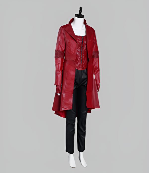 Red Leather Trench coat