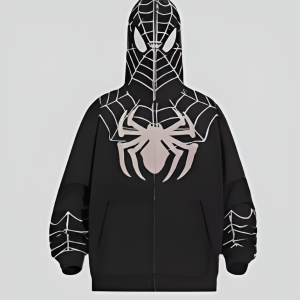 Cotton Spider Print Hoodie