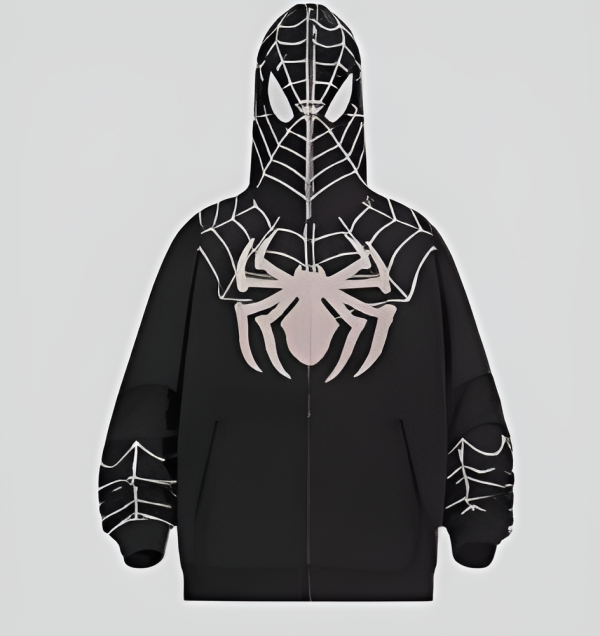 Cotton Spider Print Hoodie