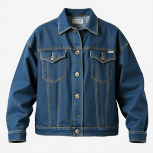 Oversized Cropped Denim Jacket