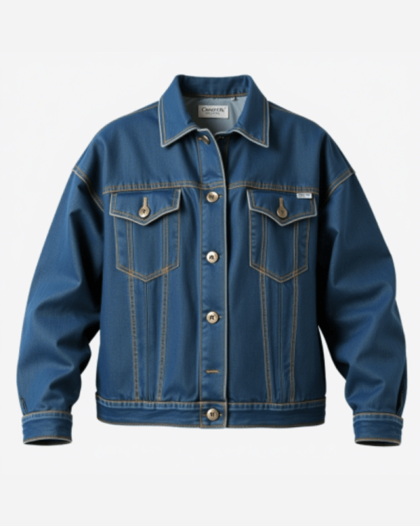 Oversized Cropped Denim Jacket