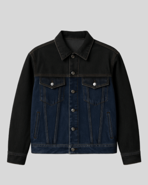 two tone denim jacket
