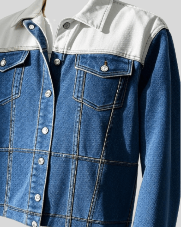 Blue And White Denim Jacket