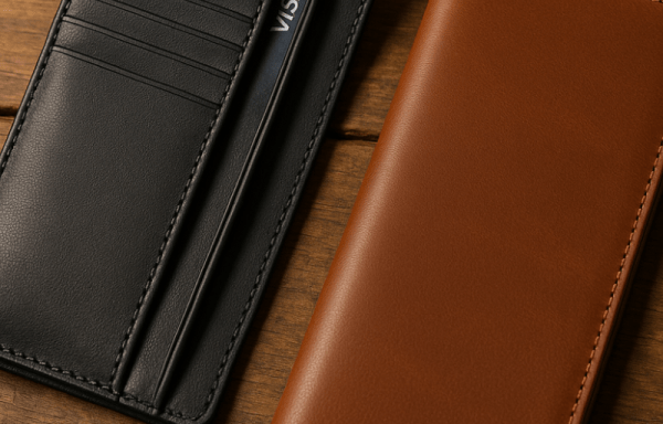 Men’s long leather wallets