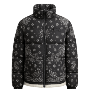 Patchwork Paisley Puffer Jacket