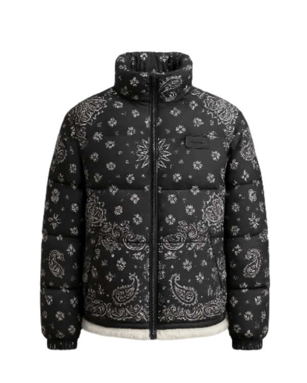 Patchwork Paisley Puffer Jacket