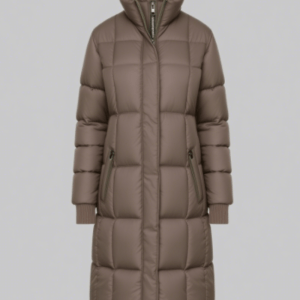 longline hooded down jacket