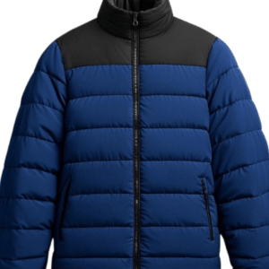 Two Tone Zip Up Puffer Down Jacket