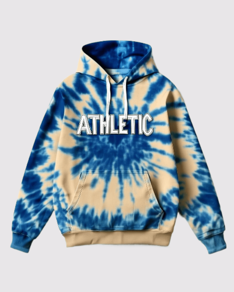 Embroidered Tie-Dye Hoodie