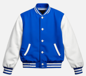 Cerulean Blue Varsity Jacket