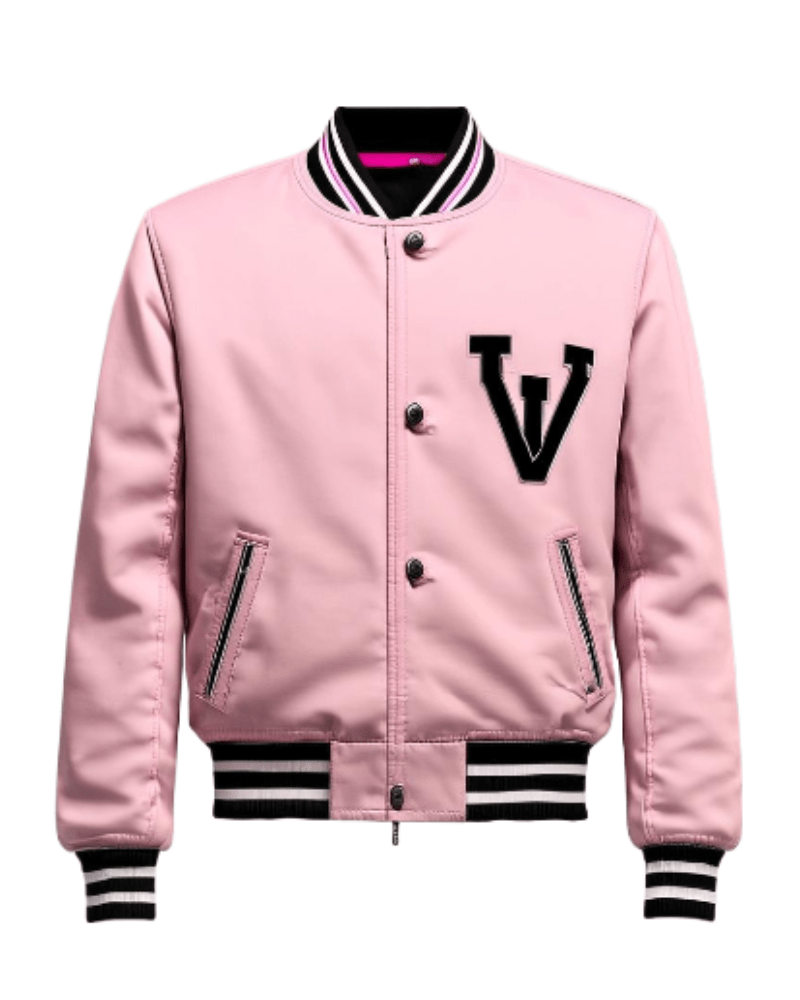 Bloom Dale Pink Varsity Jacket
