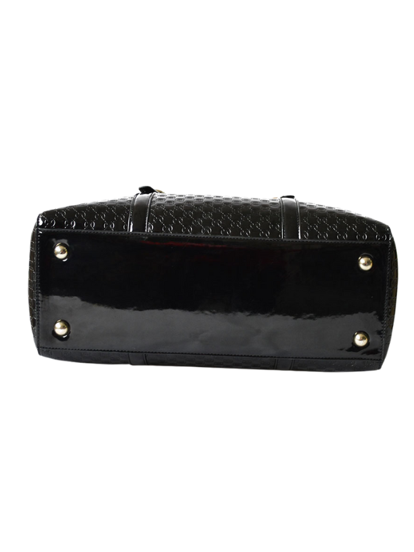 Black Womens PU Debossed Pattern Purse with Top Opening