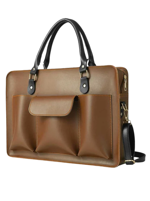 Choco Brown Laptop Tote Bag Office & Business Style