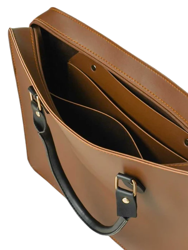 Classic Choco Brown Laptop Tote Bag Office & Business