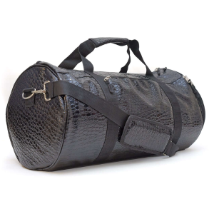 Crocodile Black Weekend Duffel Bag Stylish and Durable