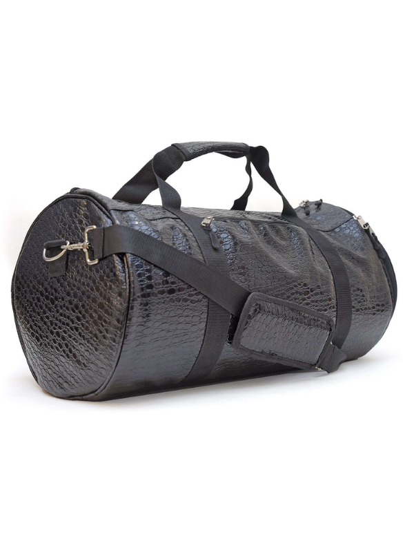 Crocodile Black Weekend Duffel Bag Stylish and Durable