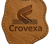 Custom Leather Patch Crovexa Embossed Design