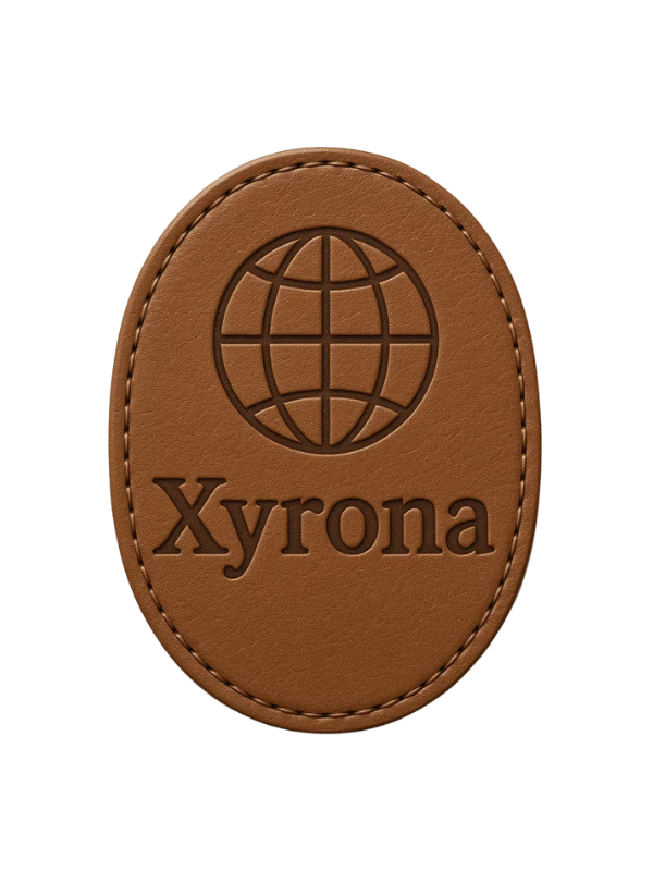 Custom Leather Patch with Globe Design