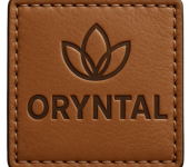 Custom Leather Patch with Lotus for Apparel