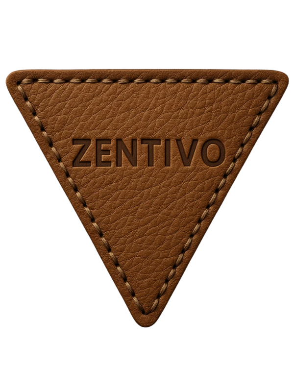 Custom Leather Patch with Triangular Design