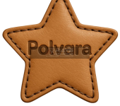 Custom Leather Star Patch Polvara Embossed Design