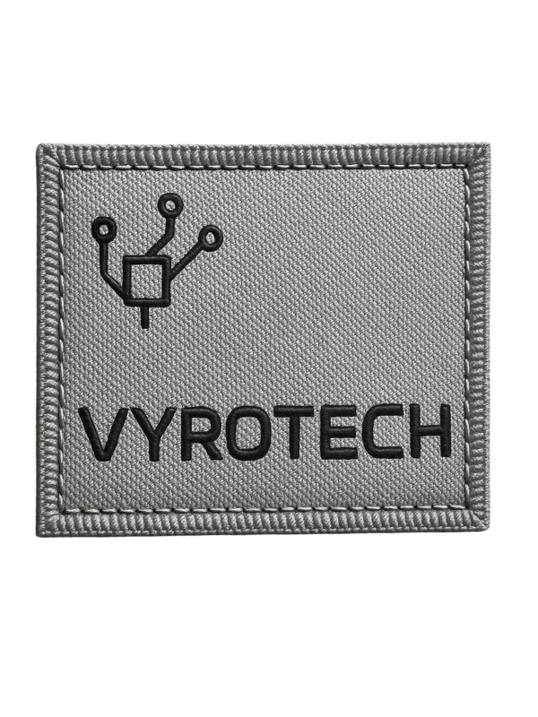Custom Woven Patch VyroTech Design