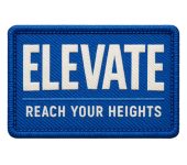 Elevate Reach Your Heights Custom Woven Patch
