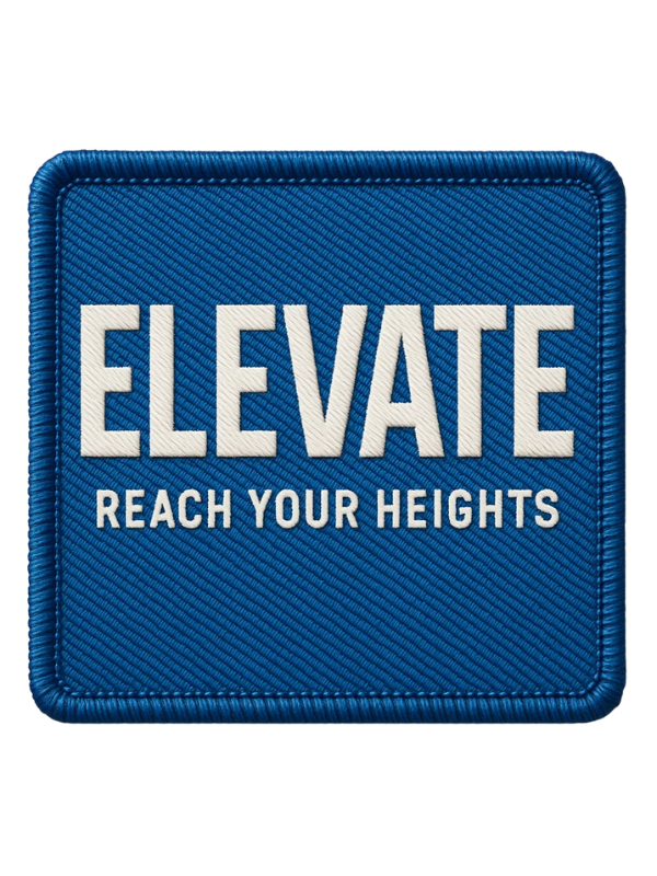 Elevate Reach Your Heights Woven Patch