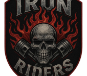 Iron Riders Custom Patch Motorcycle & Skull Design