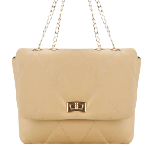 Ladie's Beige Swiss Crossbody Bag