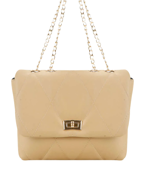 Ladie's Beige Swiss Crossbody Bag