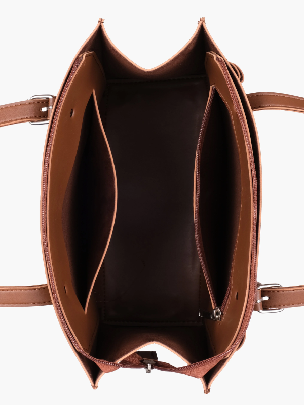 Ladies Brown Satchel Tote Bag