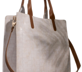 Ladie's White Satchel Tote Handbag