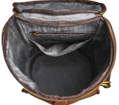 Luxury Brown Leather Backpack with Comfortable Shoulder Straps