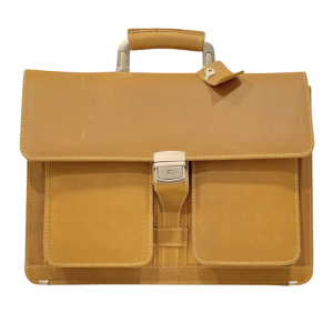 Premium Briefcase with Elegant Closure and Two Front Pockets