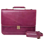 Purple Laptop Bag with Secure Closure and Detachable Strap