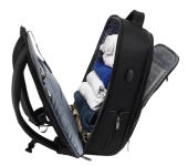 Stylish Black Laptop bag with Dual Zippers and Organized Storage
