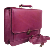 Stylish Purple Laptop Bag with Secure Closure and Detachable Strap