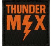 THUNDER MX Custom Woven Patch Bold Lightning Design