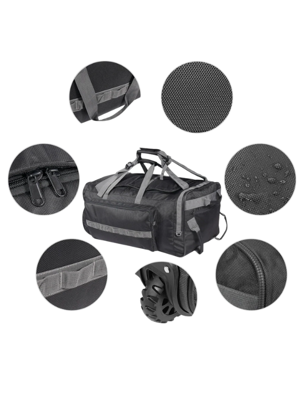 Tactical Duffel Bags with Rolling Wheels and Versatile Backpack Straps