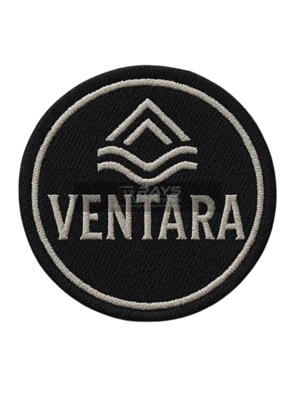 VENTARA Custom Woven Patch Elegant Logo Design