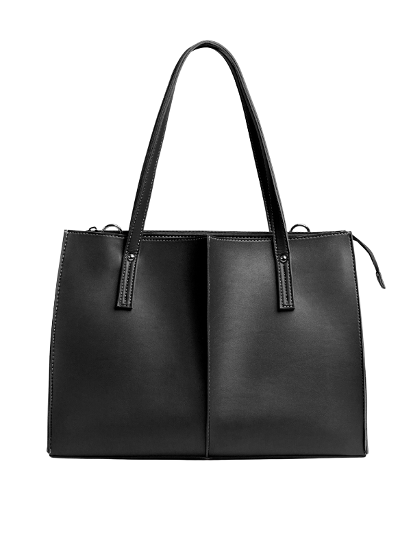Women Black Work Tote Bag