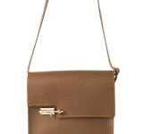 Women Brown Latch Crossbody Bag