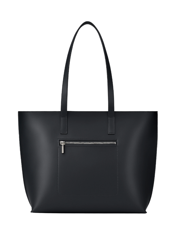 Women's Black Long Handle Tote Bag