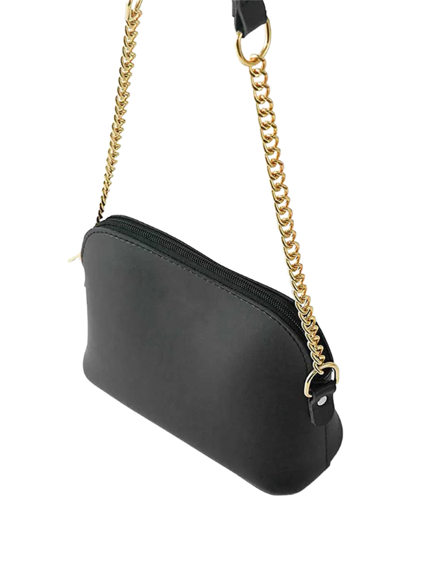 Women's Black Pouch Crossbody Bag