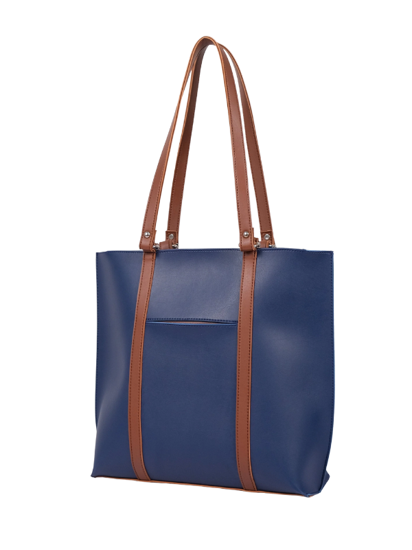 Women's Blue Double-handle Tote Bag