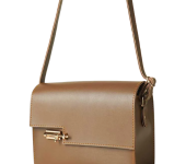 Women's Brown Latch Crossbody Bag