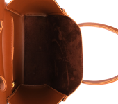 Womens Brown Trapeze Crossbody Bag